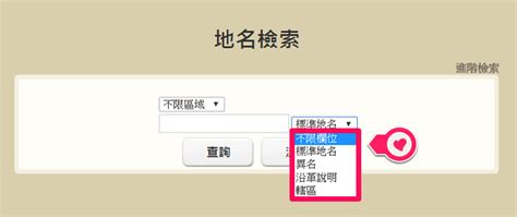 地名查詢